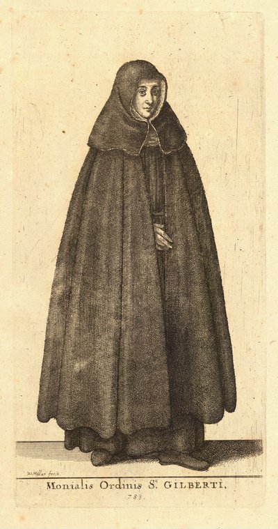 聖騎士の修道女ギルベルティ 作： Wenceslaus Hollar